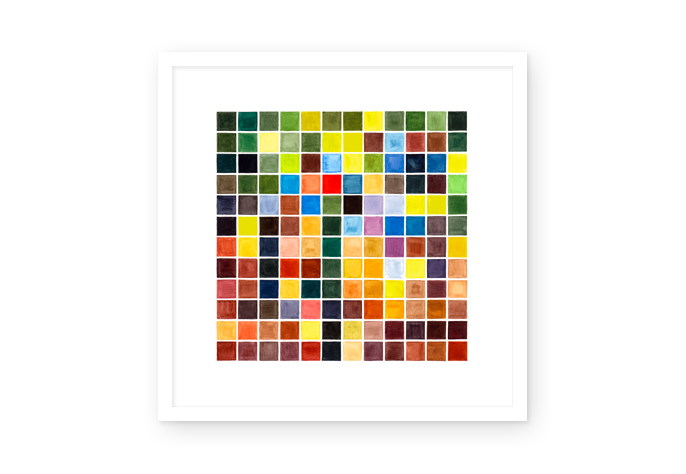 03 / 04 | "copy and paste - 04" | watercolor | 2013 | 12 x 12 / 144 pixels
<br>
<br> 
limited fineartprint | hahnemühle william turner 310 g/qm | 40 x 40 cm / 30 x 30 cm
