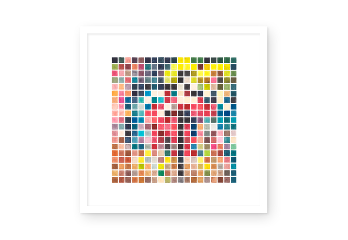 02 / 04 | "copy and paste - 05" | watercolor | 2013 | 19 x 19 / 361 pixels
<br>
<br> 
limited fineartprint | hahnemühle william turner 310 g/qm | 40 x 40 cm / 30 x 30 cm