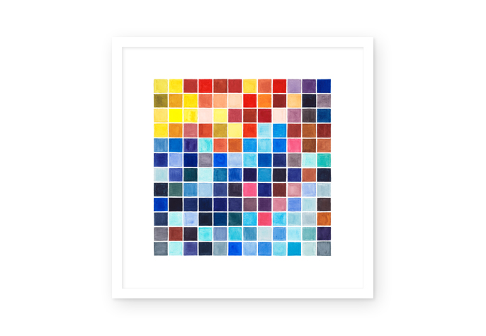 02 / 03 | "copy and paste - 06" | watercolor | 2013 | 12 x 12 / 144 pixels
<br>
<br> 
limited fineartprint | hahnemühle william turner 310 g/qm | 40 x 40 cm / 30 x 30 cm