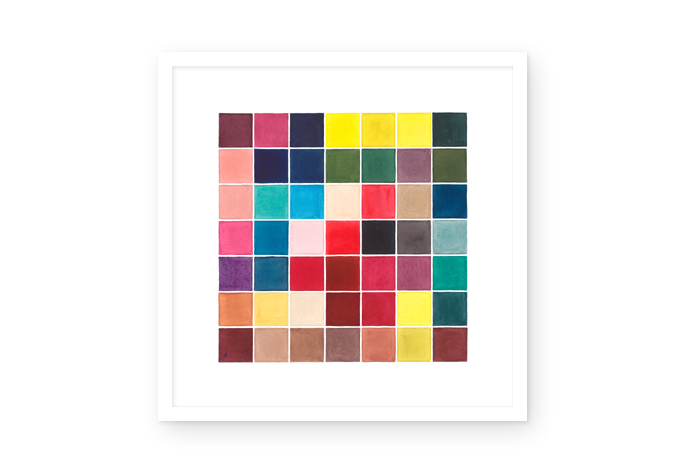 04 / 04 | "copy and paste - 15" | watercolor | 2013 | 7 x 7 / 49 pixels
<br>
<br> 
limited fineartprint | hahnemühle william turner 310 g/qm | 40 x 40 cm / 30 x 30 cm