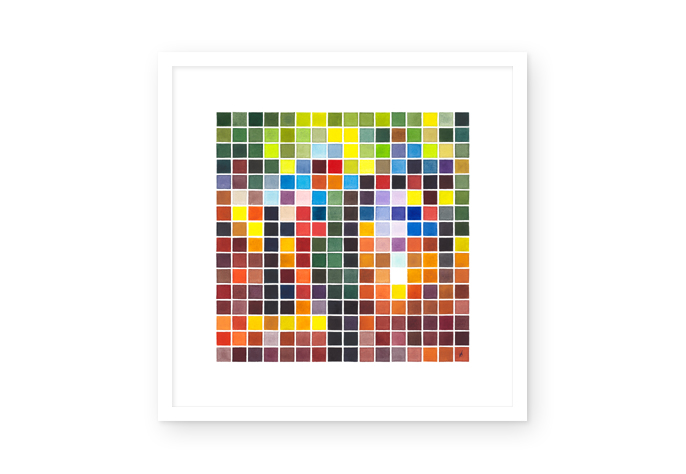 02 / 04 | "copy and paste - 20" | watercolor | 2013 | 16 x 16 / 256 pixels
<br>
<br> 
limited fineartprint | hahnemühle william turner 310 g/qm | 40 x 40 cm / 30 x 30 cm