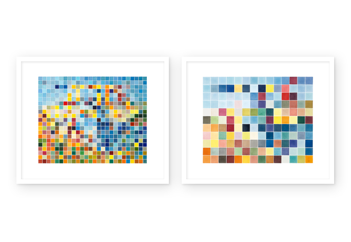 01 / 04 | "copy and paste - 42" | watercolor | 2015 | 26 x 21 / 546 pixels
<br>
<br>
"copy and paste - 66" | watercolor | 2024 | 14 x 11 / 154 pixels