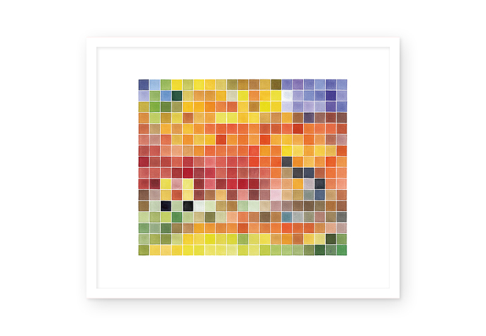 01 / 02 | "copy and paste - 67" | watercolor | 2024 | 19 x 16 = 304 pixels